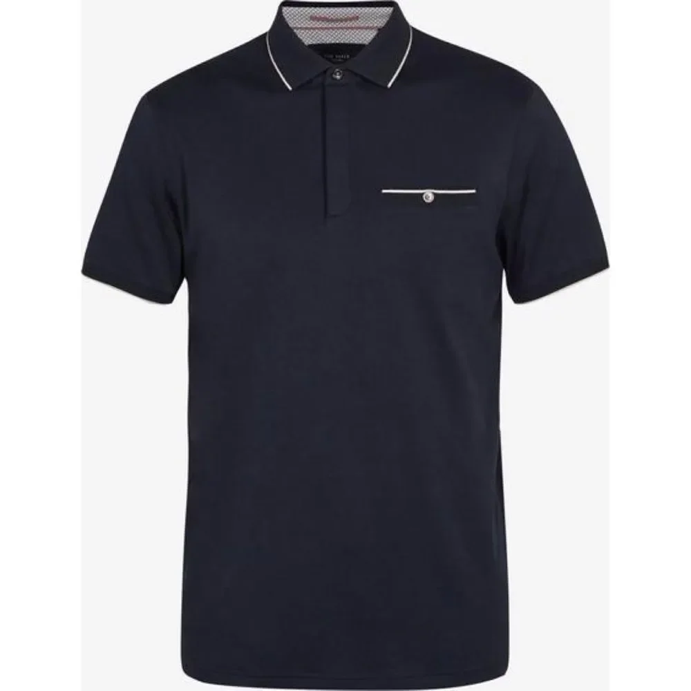 Ted Baker London Derry Flat Knit Polo Shirt Size 6 - Picture 6 of 6